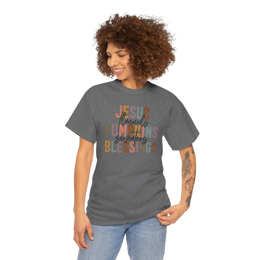 Jesus Flannels Pumpkins Tee | Christian Fall Graphic T-Shirt | Cr8tive Designs