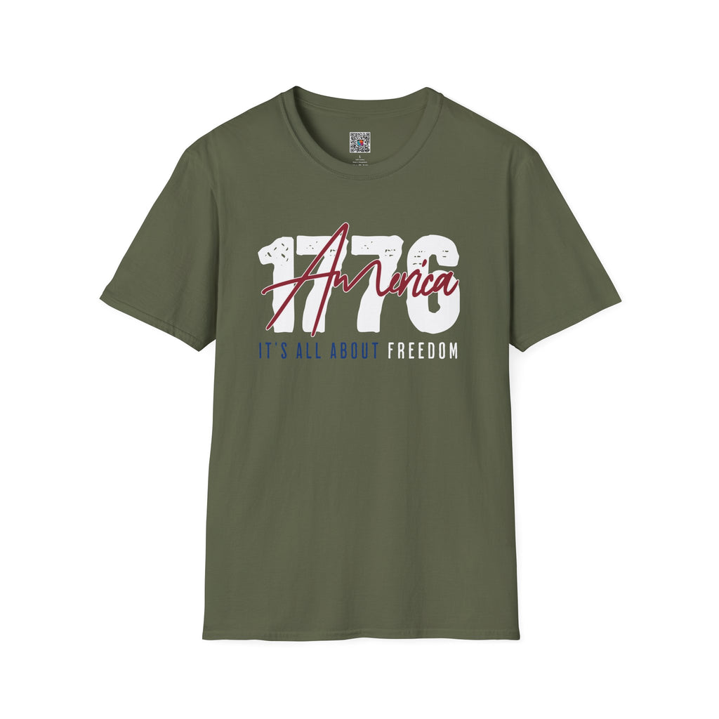1776 America Freedom T-Shirt — Patriotic Independence Day Tee/Cr8tive Designs