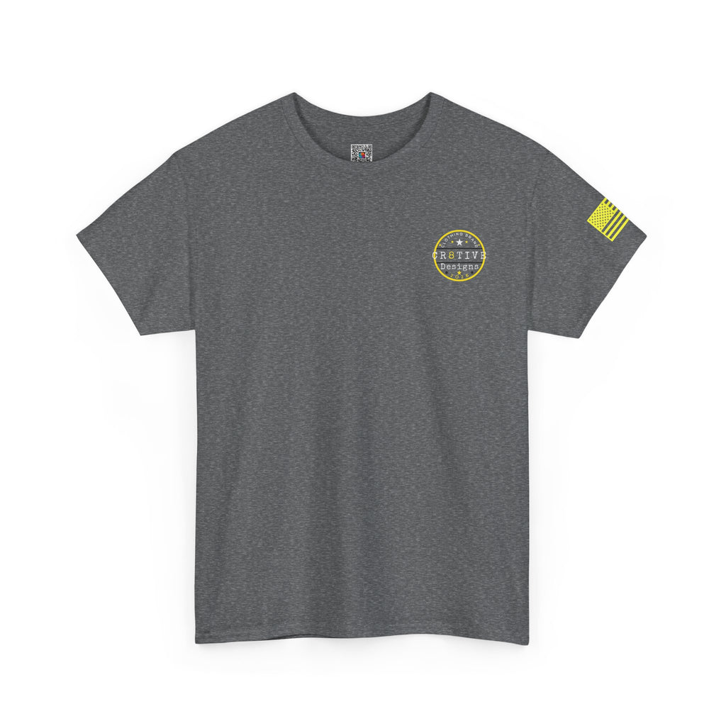 Yellow Logo Badge Graphic Tee/Cr8tive Designs
