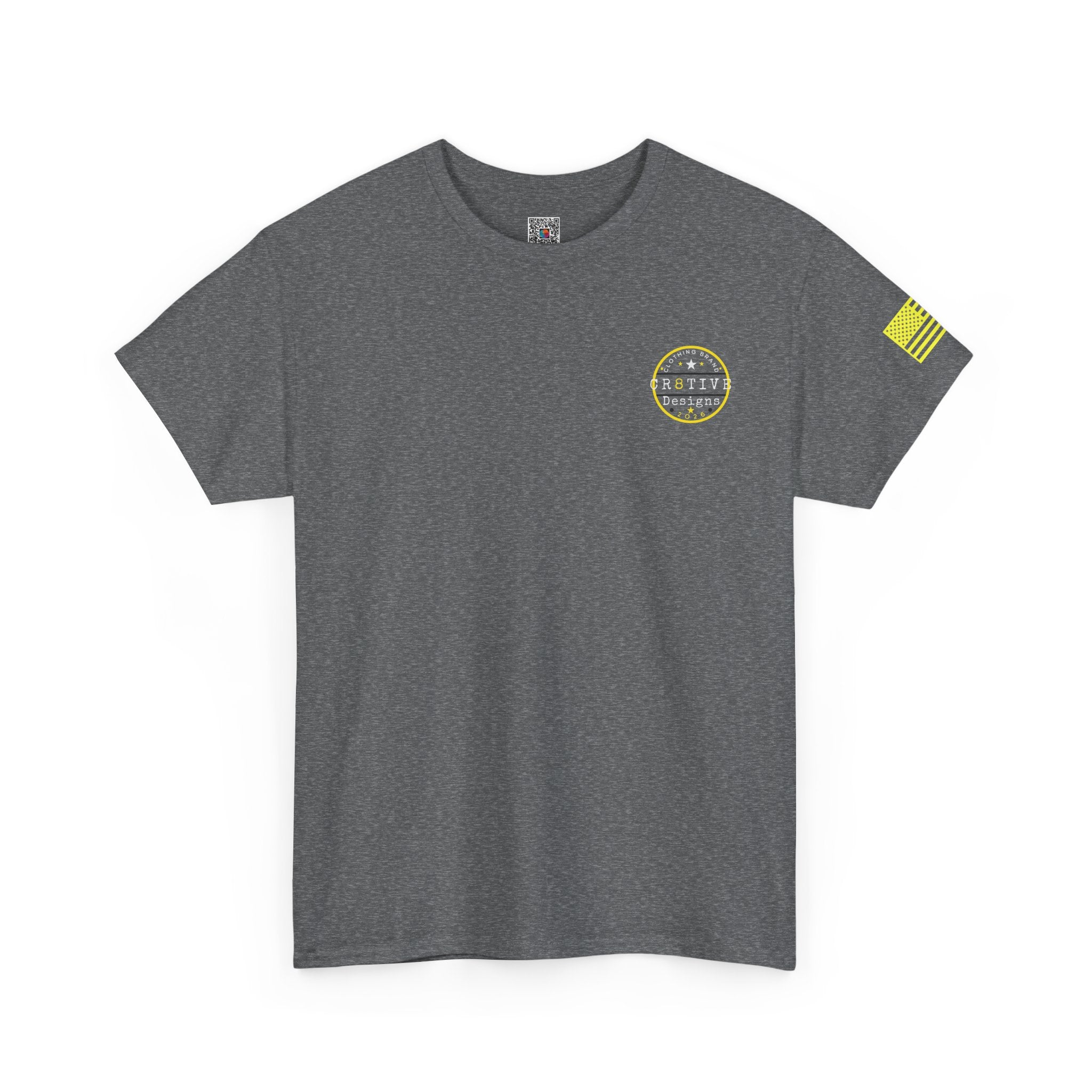 Yellow Logo Badge Graphic Tee/Cr8tive Designs