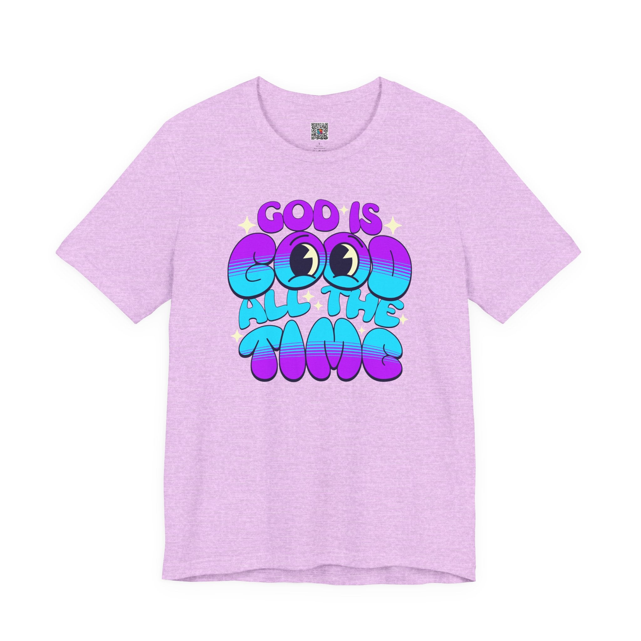 God Is Good All The Time T-Shirt | Retro Bubble Faith Tee | Cr8tive Designs