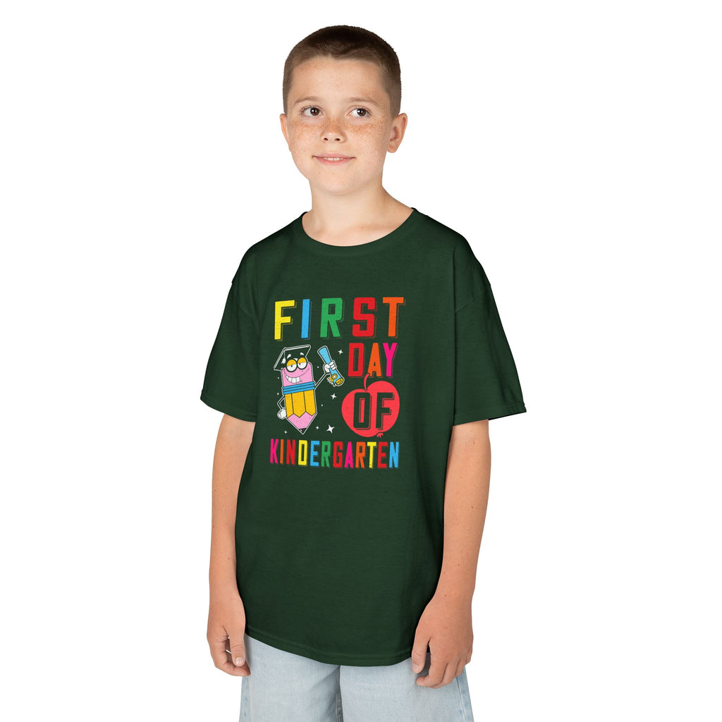 First Day of Kindergarten | Colorful Pencil Youth T-Shirt | Cr8tive Designs