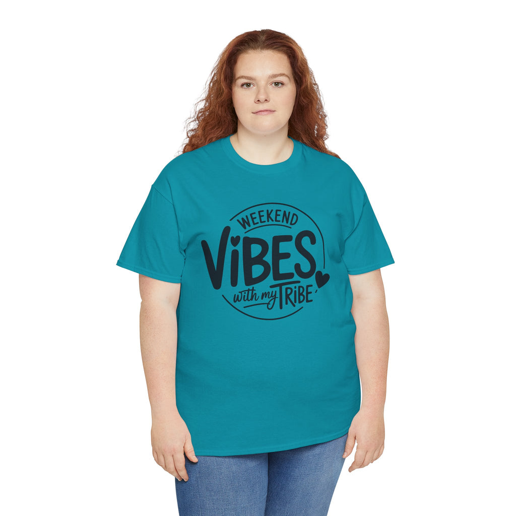 Weekend Vibes Graphic T-Shirt – Retro Positive Quote Tee | Cr8tive Designs
