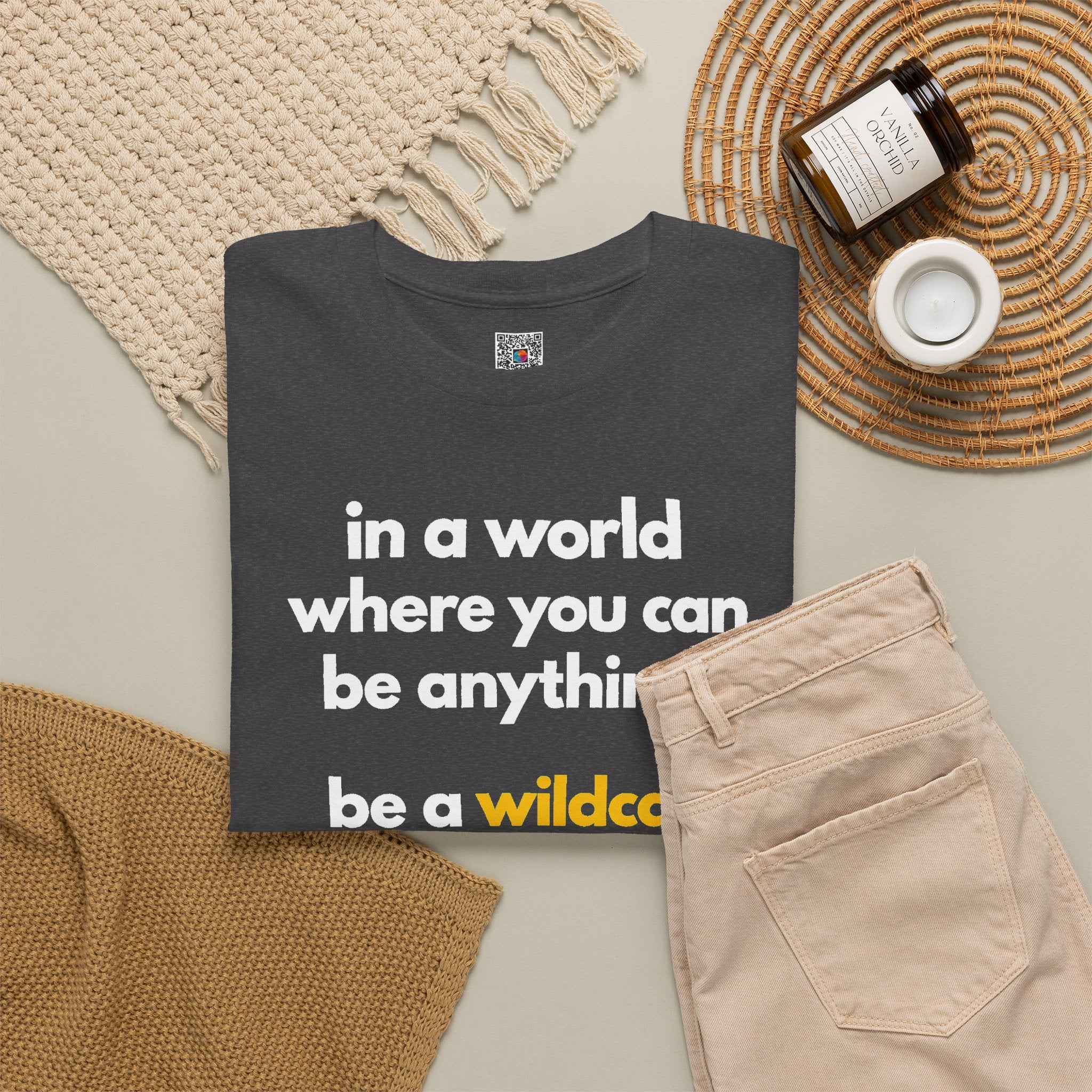 Be A Wildcat T-Shirt | Purple & Gold School Spirit Graphic Tee | Cr8tive Designs