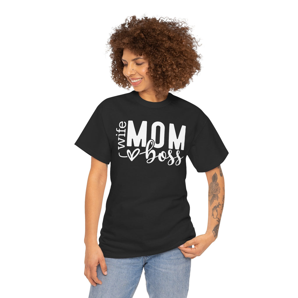Wifey Mom Boss Graphic Tee – Trendy Mom Life Shirt, Stylish Mama Statement Tee | Cr8tive Designs