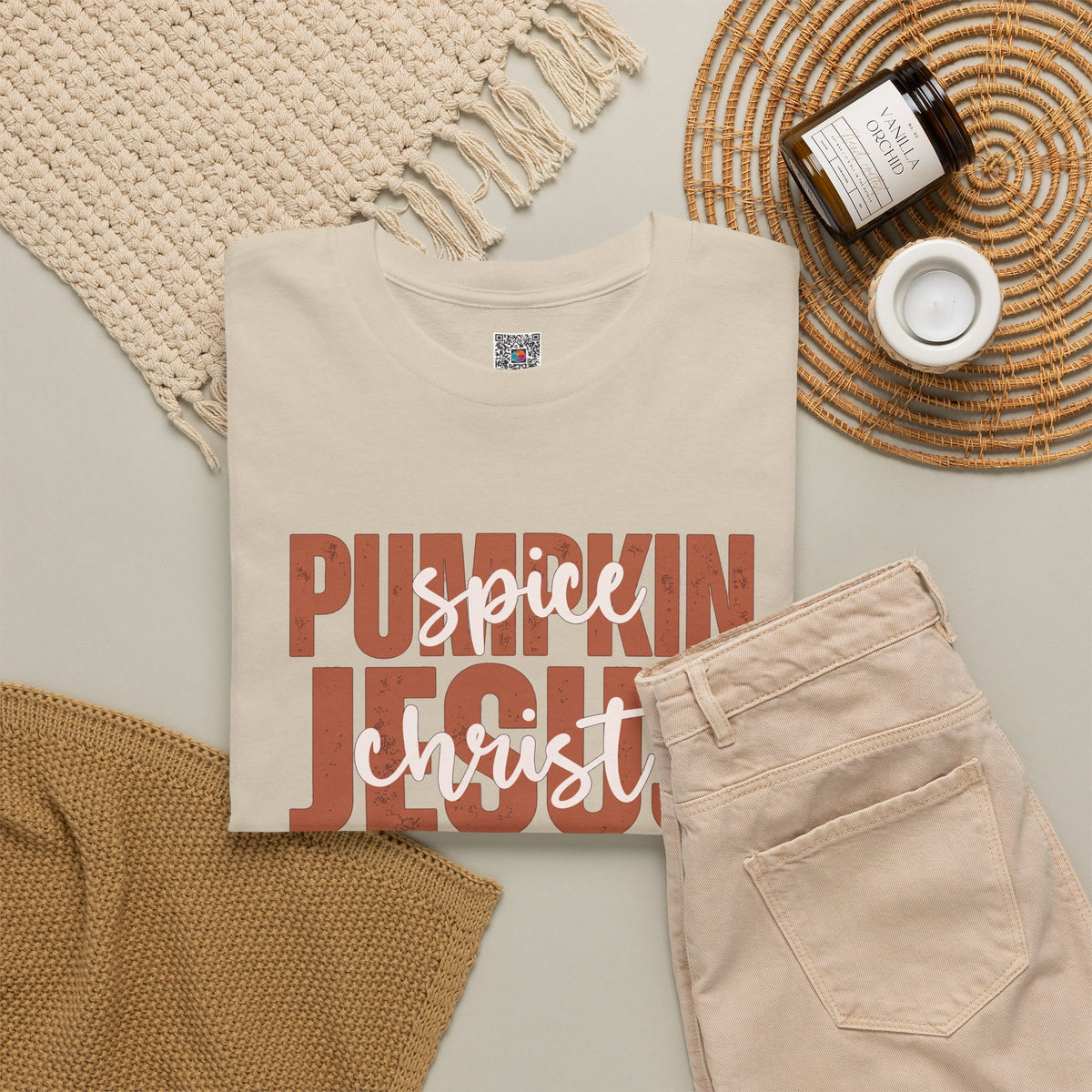 Pumpkin Spice & Jesus Christ T-Shirt | Christian Fall Autumn Faith Graphic Tee | Cr8tive Designs