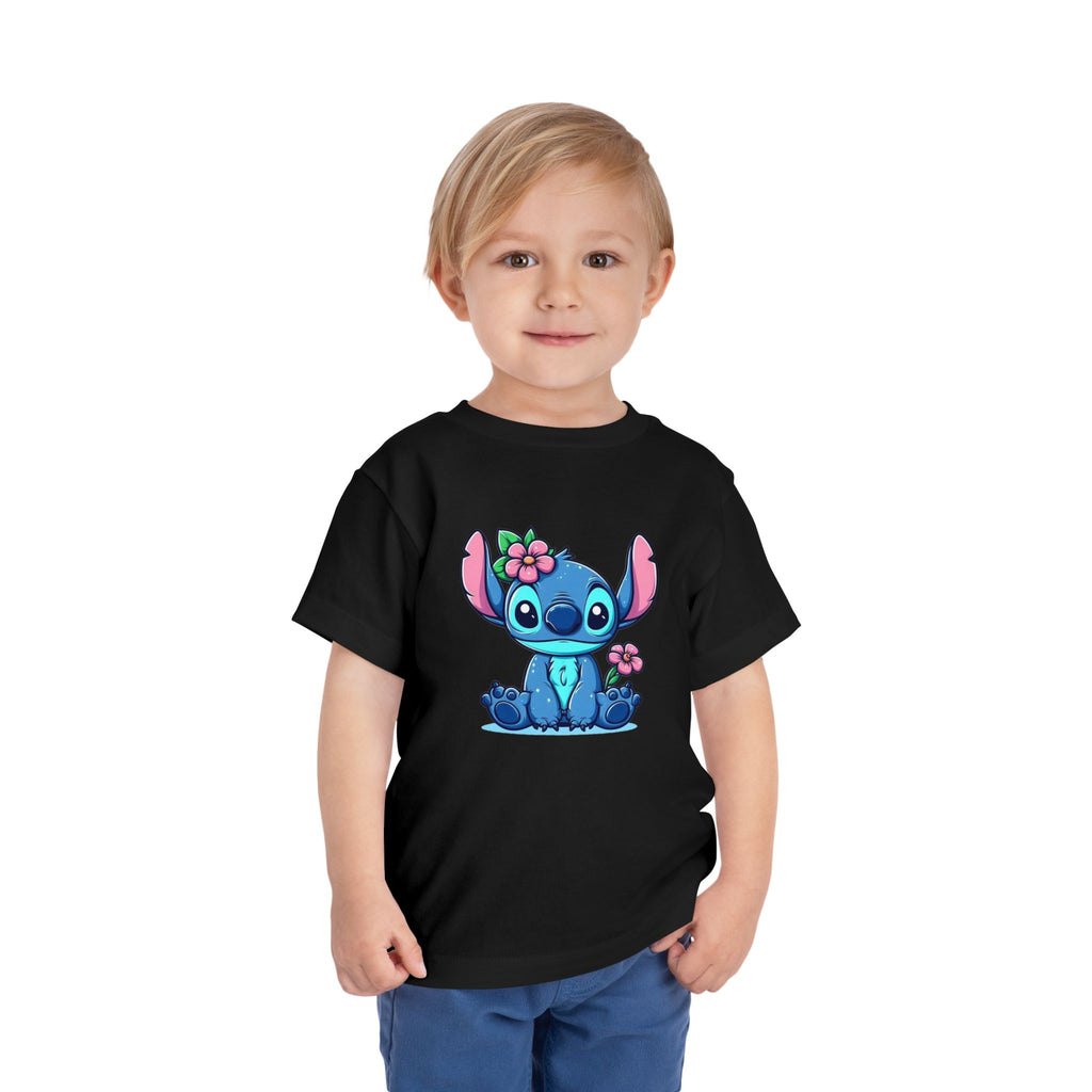 Floral Stitch Toddler Tee | Cute Tropical Character T-Shirt | Cr8tive Designs