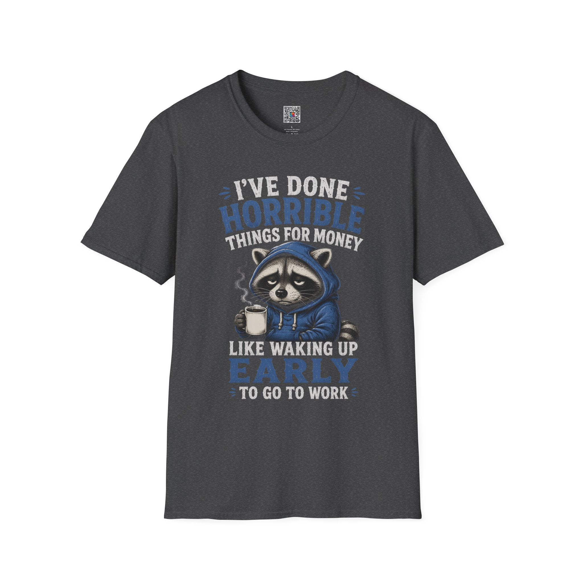 I've Done Horrible Things For Money Raccoon T-Shirt | Funny Sarcastic Graphic | Cr8tive Designs