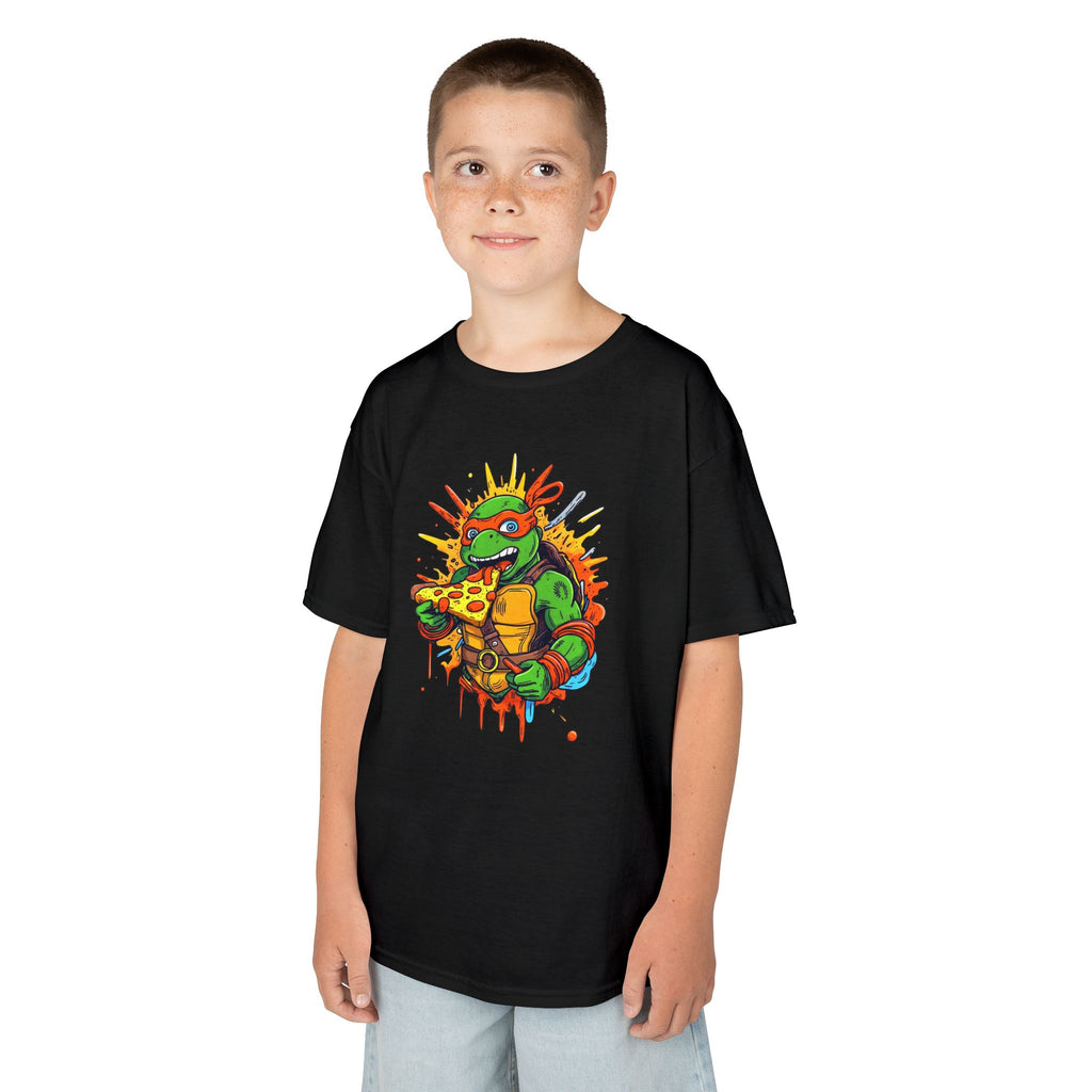 Pizza-Loving Ninja Turtle Youth Tee | Colorful Comic-Inspired T-Shirt | Cr8tive Designs