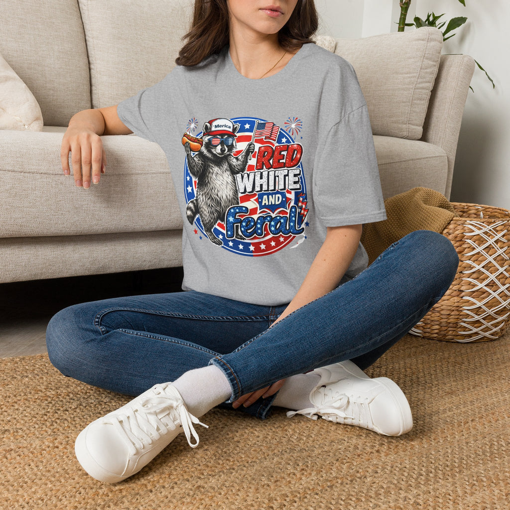 RED WHITE AND BOOM | Patriotic Raccoon Fireworks Design | Cr8tive Designs
