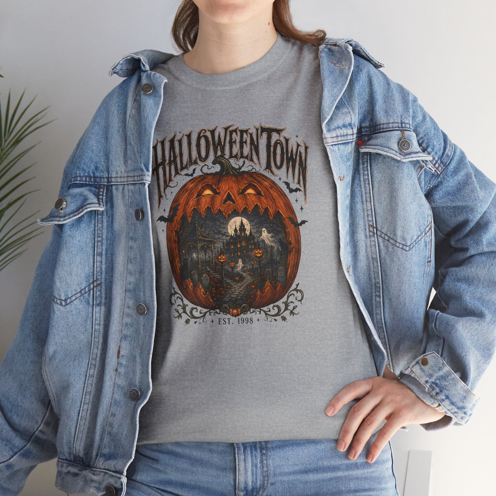 Halloweentown Pumpkin Graphic Tee | Spooky Jack-O-Lantern T-Shirt | Cr8tive Designs