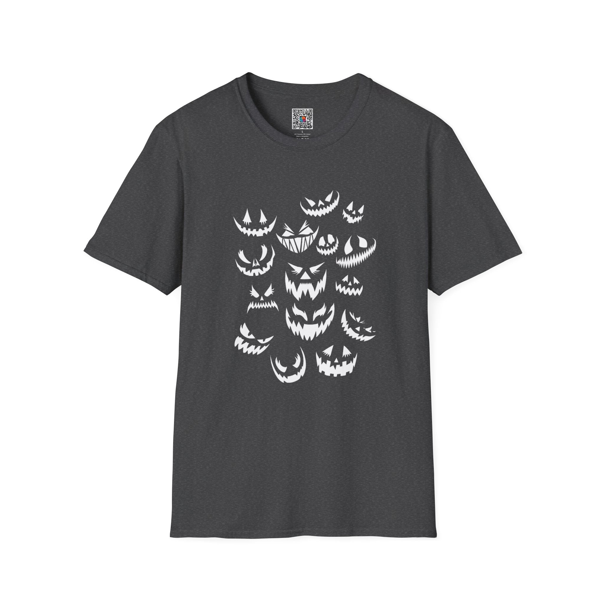 Halloween Jack-O'-Lantern Faces T-Shirt | Spooky Pumpkin Smile Tee | Cr8tive Designs