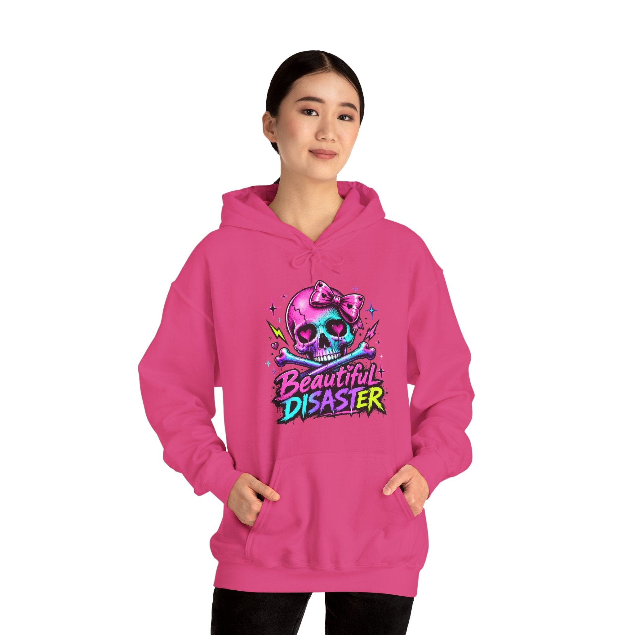 Beautiful Disaster | Colorful Edgy Skull Hoodie | Cr8tive Designs