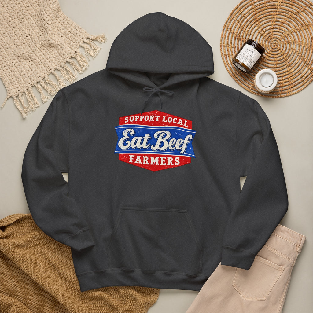 Support Local Farmers Eat Beef Hoodie | Cr8tive Designs