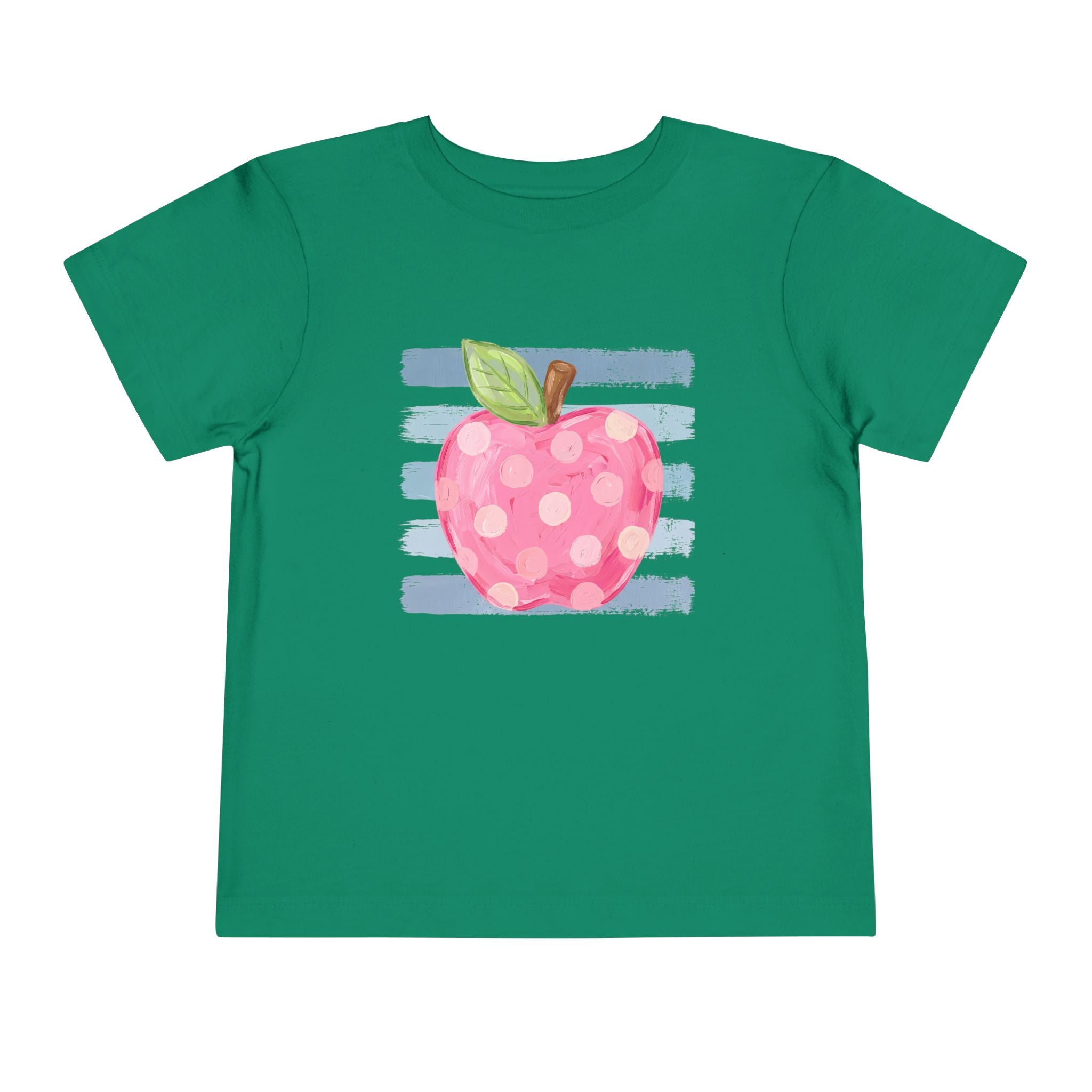 Pink Polka Dot Apple Toddler Tee | Back to School T-Shirt | Cr8tive Designs