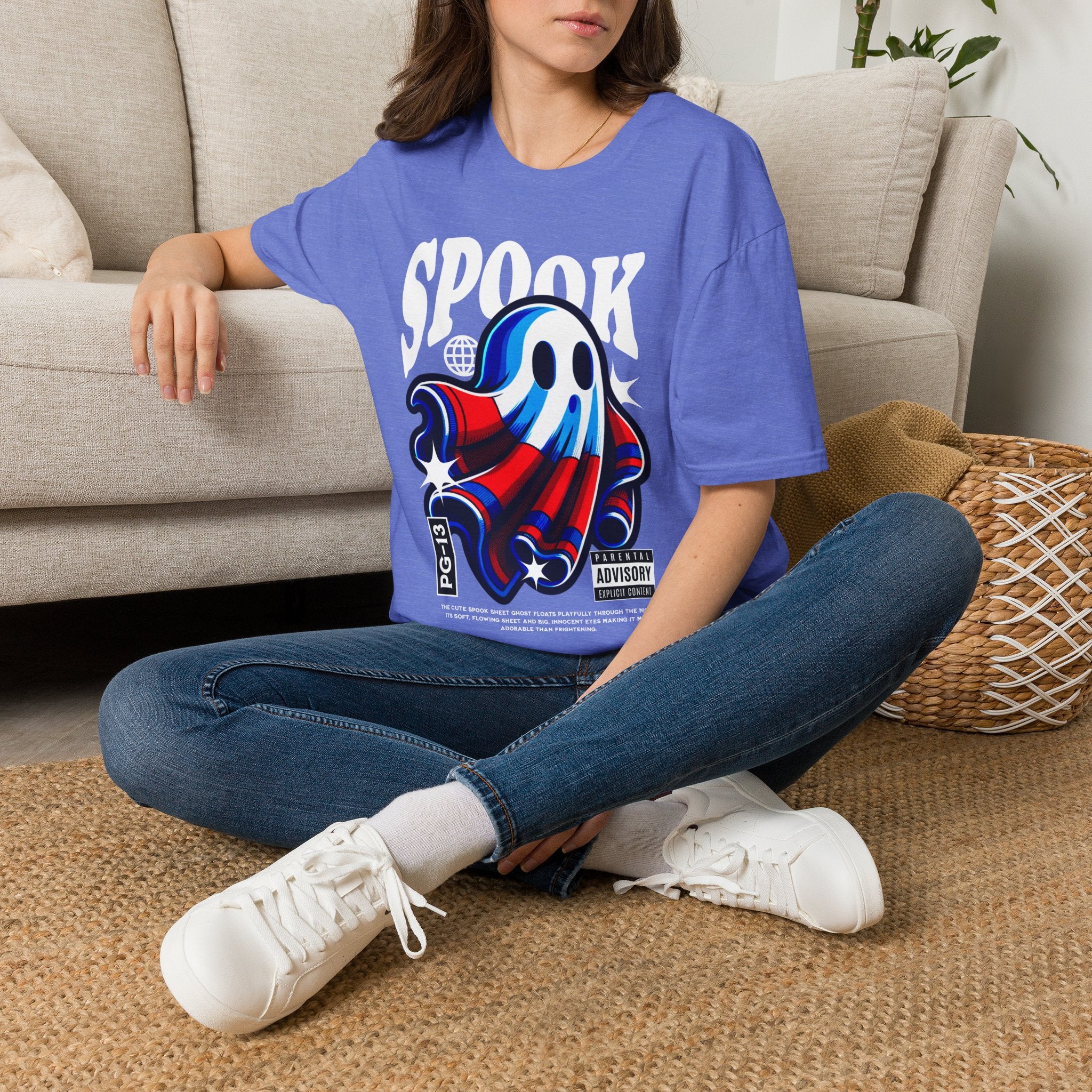 Spooky Retro Ghost T-Shirt | "SPOOK" Graphic Halloween Tee | Cr8tive Designs