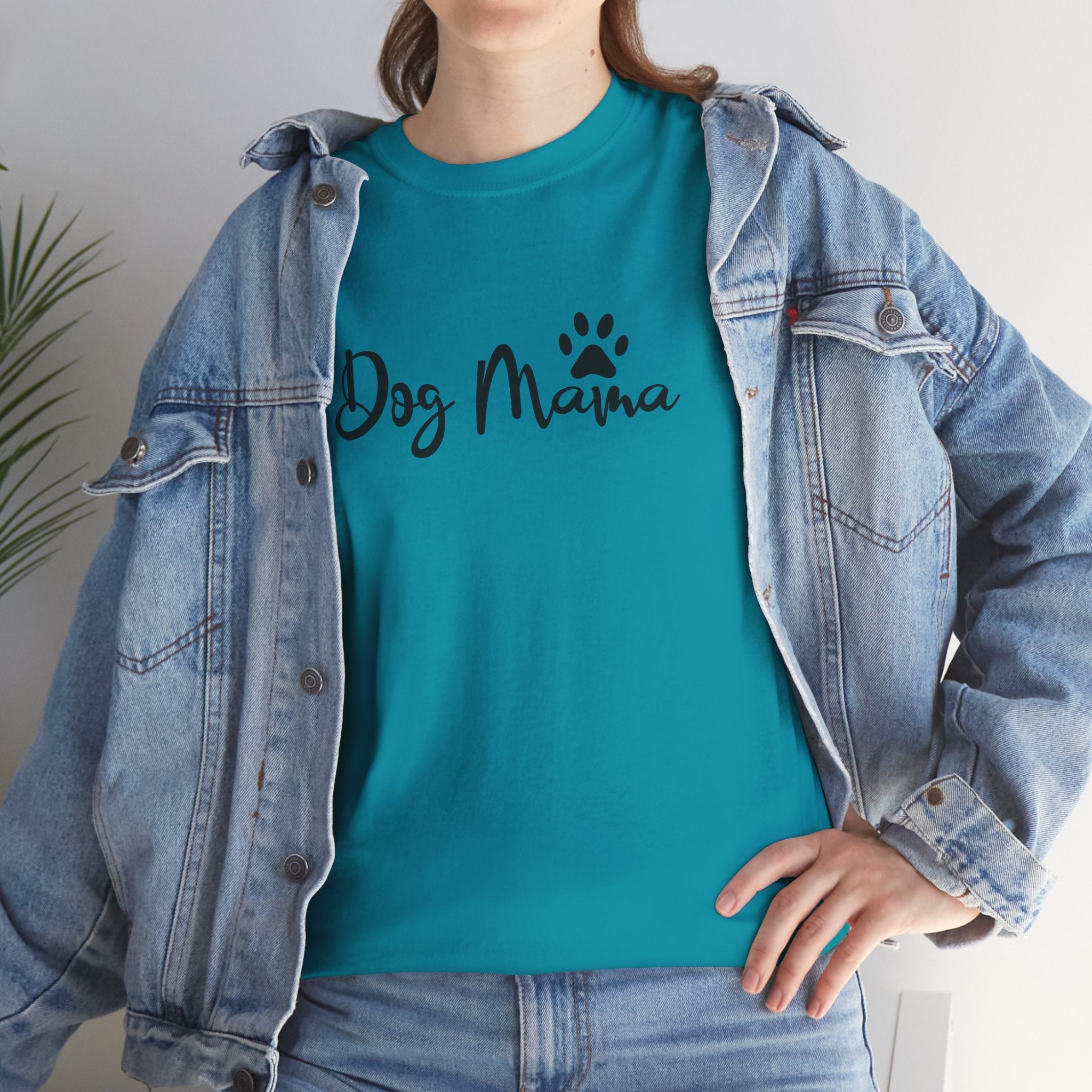 Dog Mama Script Tee | Paw Print Dog Lover Shirt | Cr8tive Designs