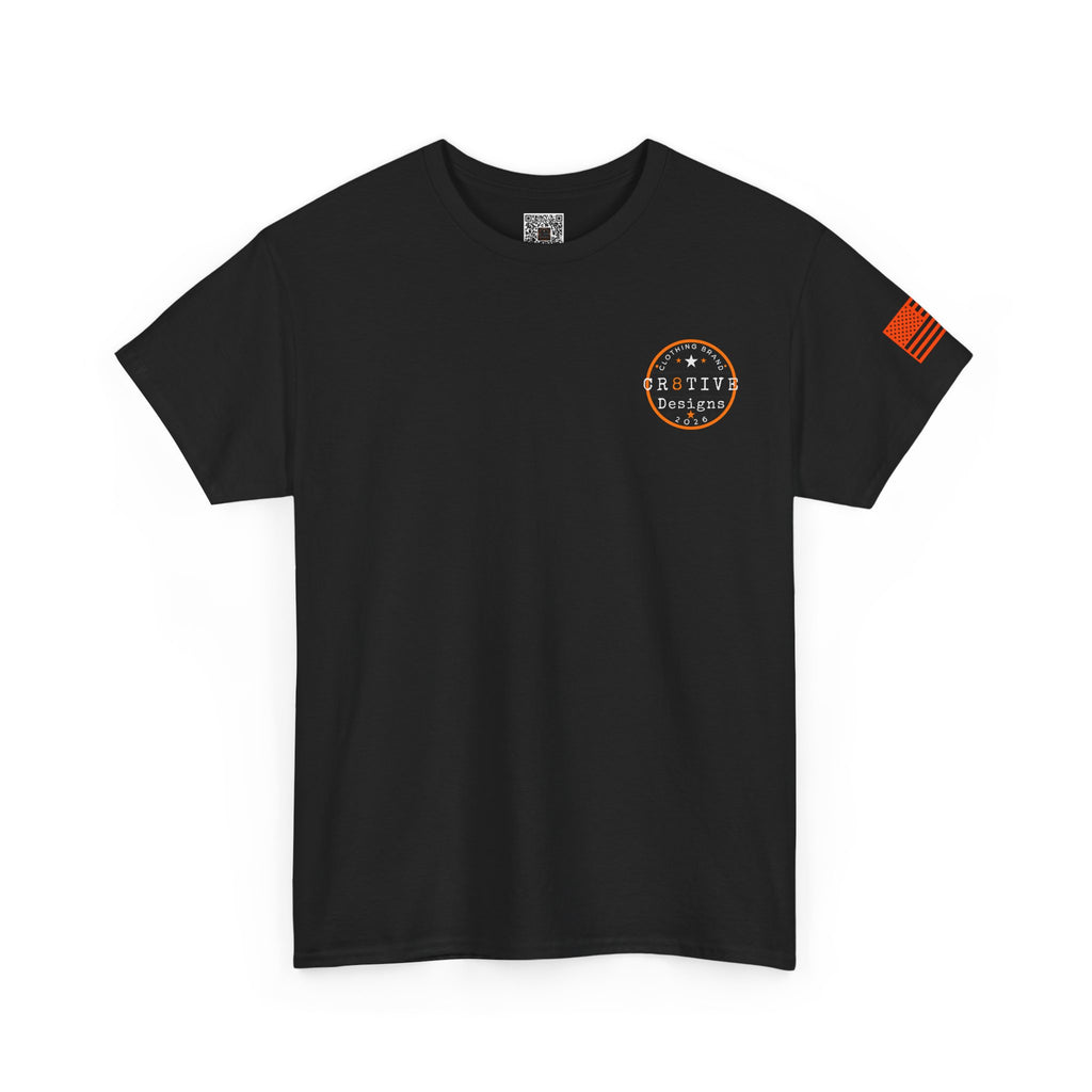 Orange Logo Badge Graphic Tee/Cr8tive Designs