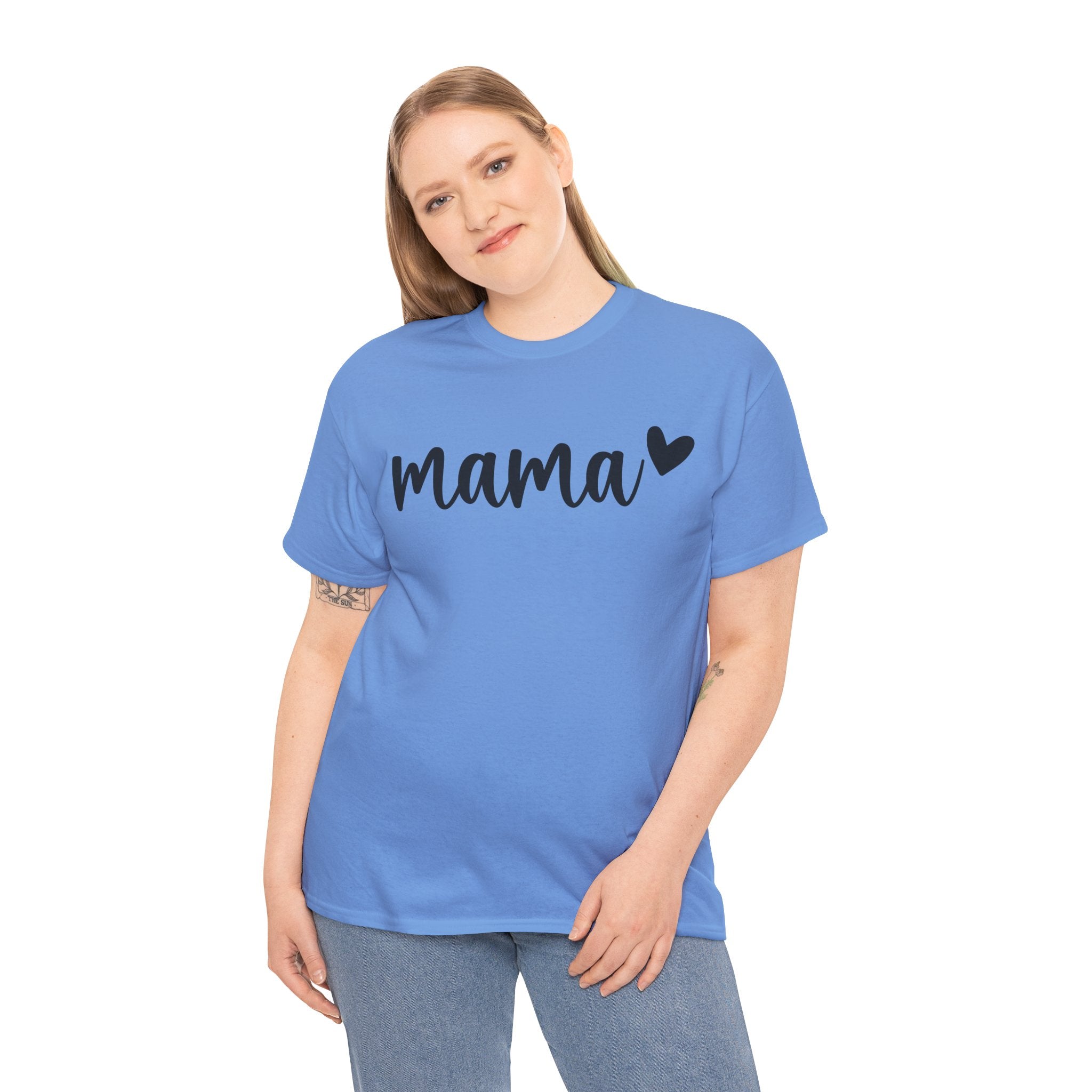 Mama Script Tee – Inspirational Motherhood Shirt, Soft Minimalist Mom Graphic T-Shirt | Cr8tive Designs