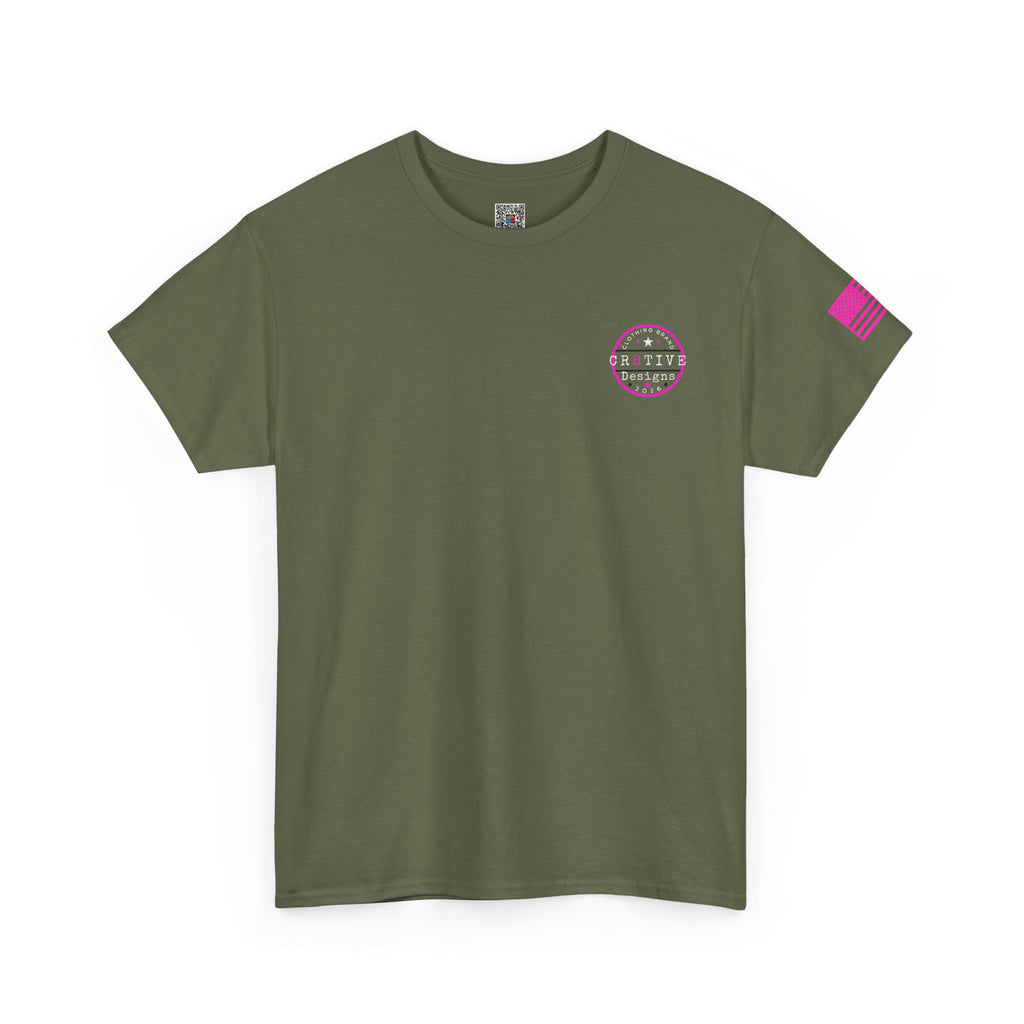 Hot Pink Logo Badge Graphic Tee/Cr8tive Designs