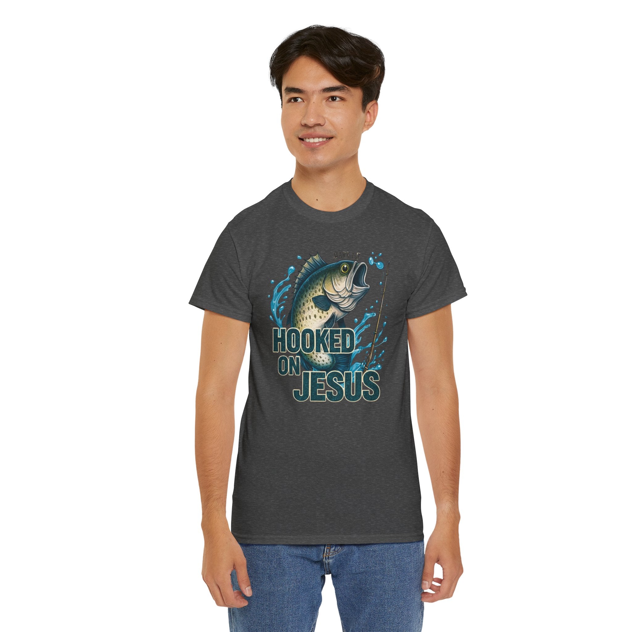 Hooked on Jesus Fishing T‑Shirt