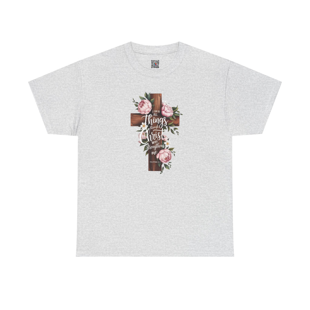 All Things Through Christ Inspirational T-Shirt/Cr8tive Designs