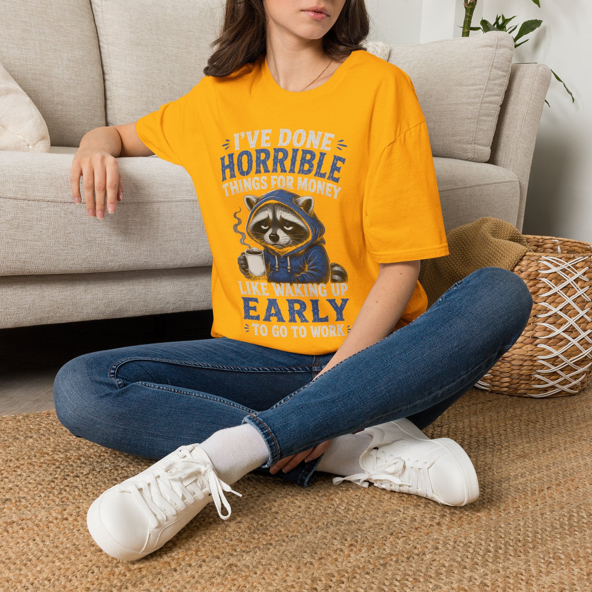 I've Done Horrible Things For Money Raccoon T-Shirt | Funny Sarcastic Graphic | Cr8tive Designs
