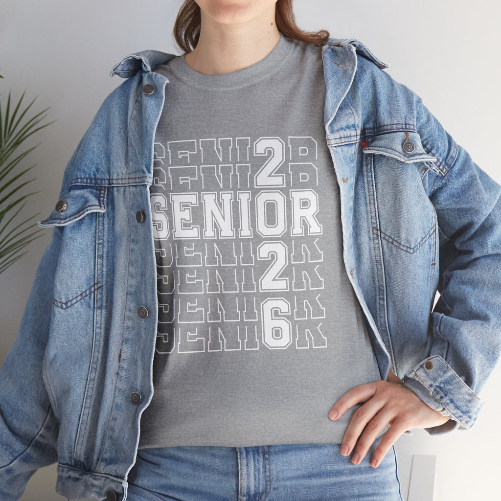 Senior 2026 Stacked Graphic T-Shirt | Bold Graduation Tee | Unisex Senior Year Shirt | Cr8tive Designs