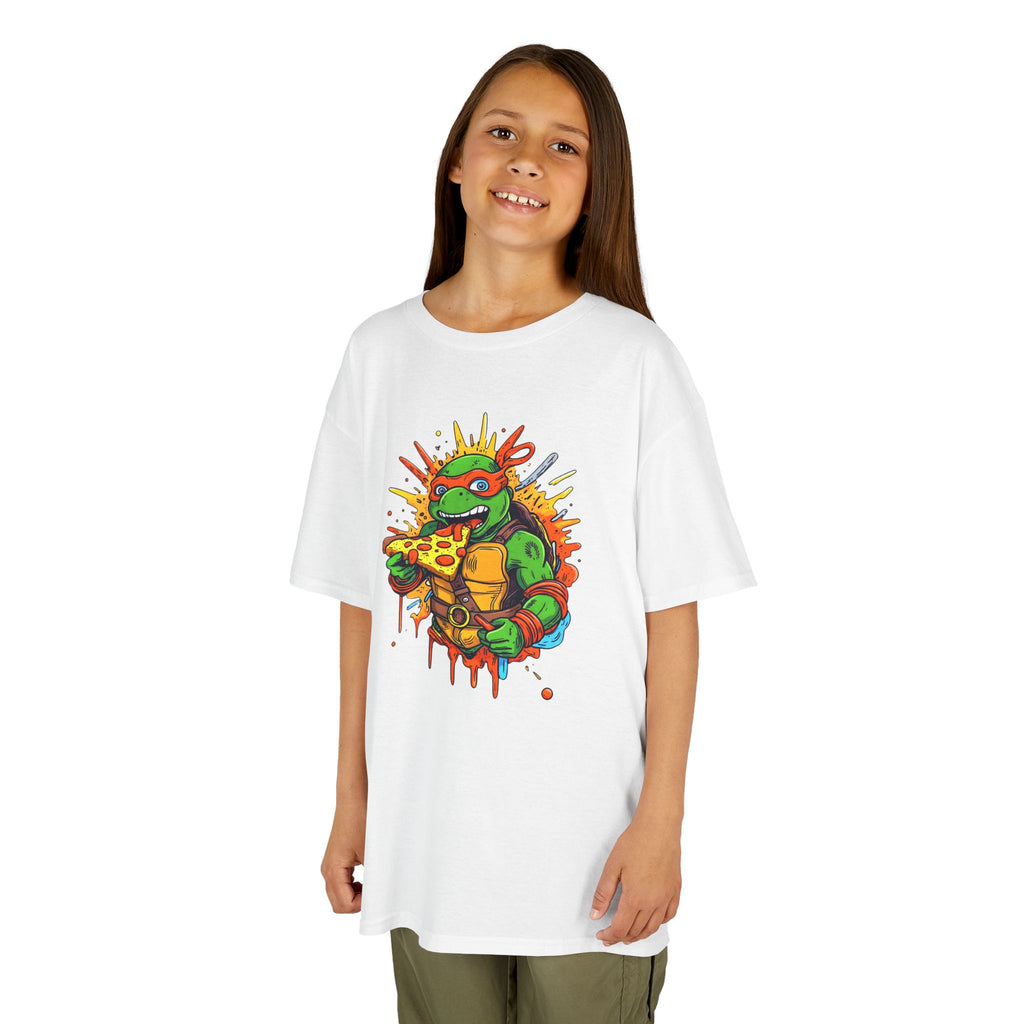 Pizza-Loving Ninja Turtle Youth Tee | Colorful Comic-Inspired T-Shirt | Cr8tive Designs