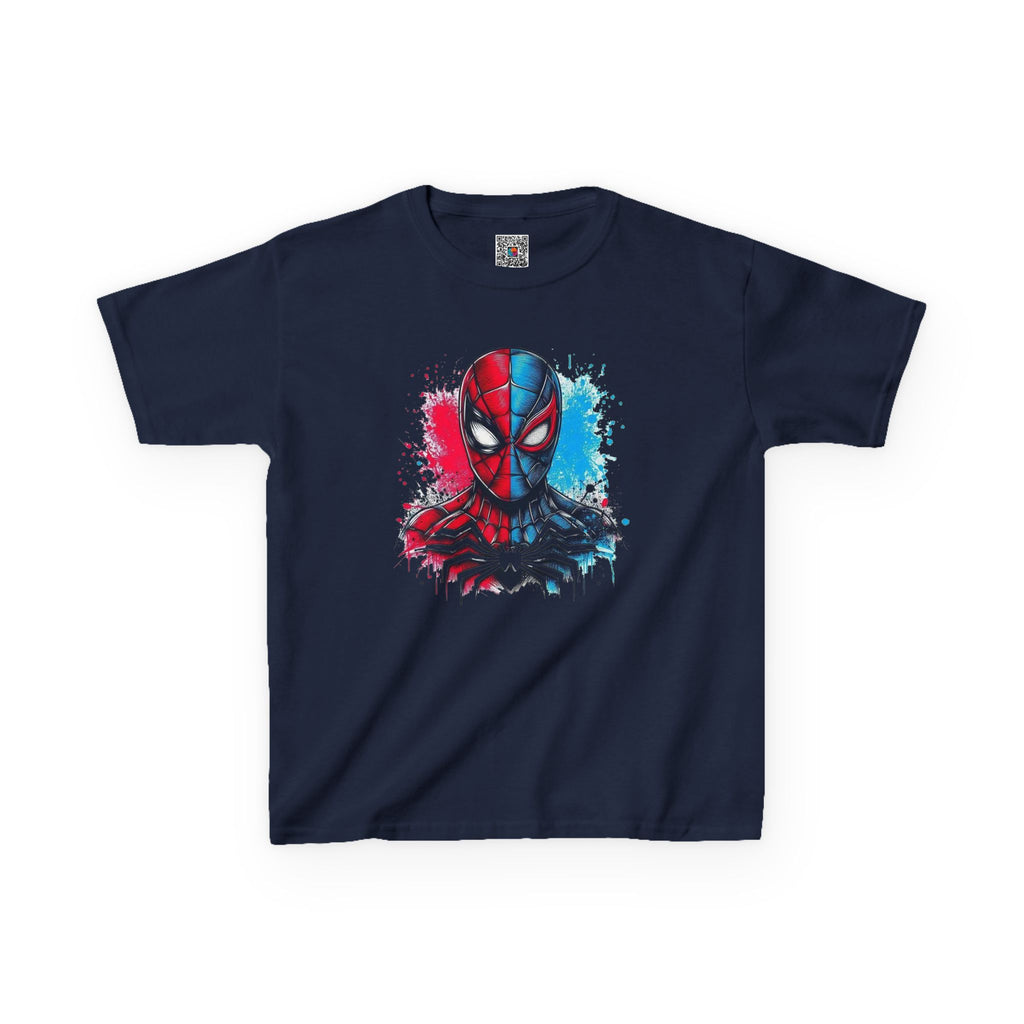 Red & Blue Web-Slinging Hero Youth Tee | Comic-Inspired T-Shirt | Cr8tive Designs