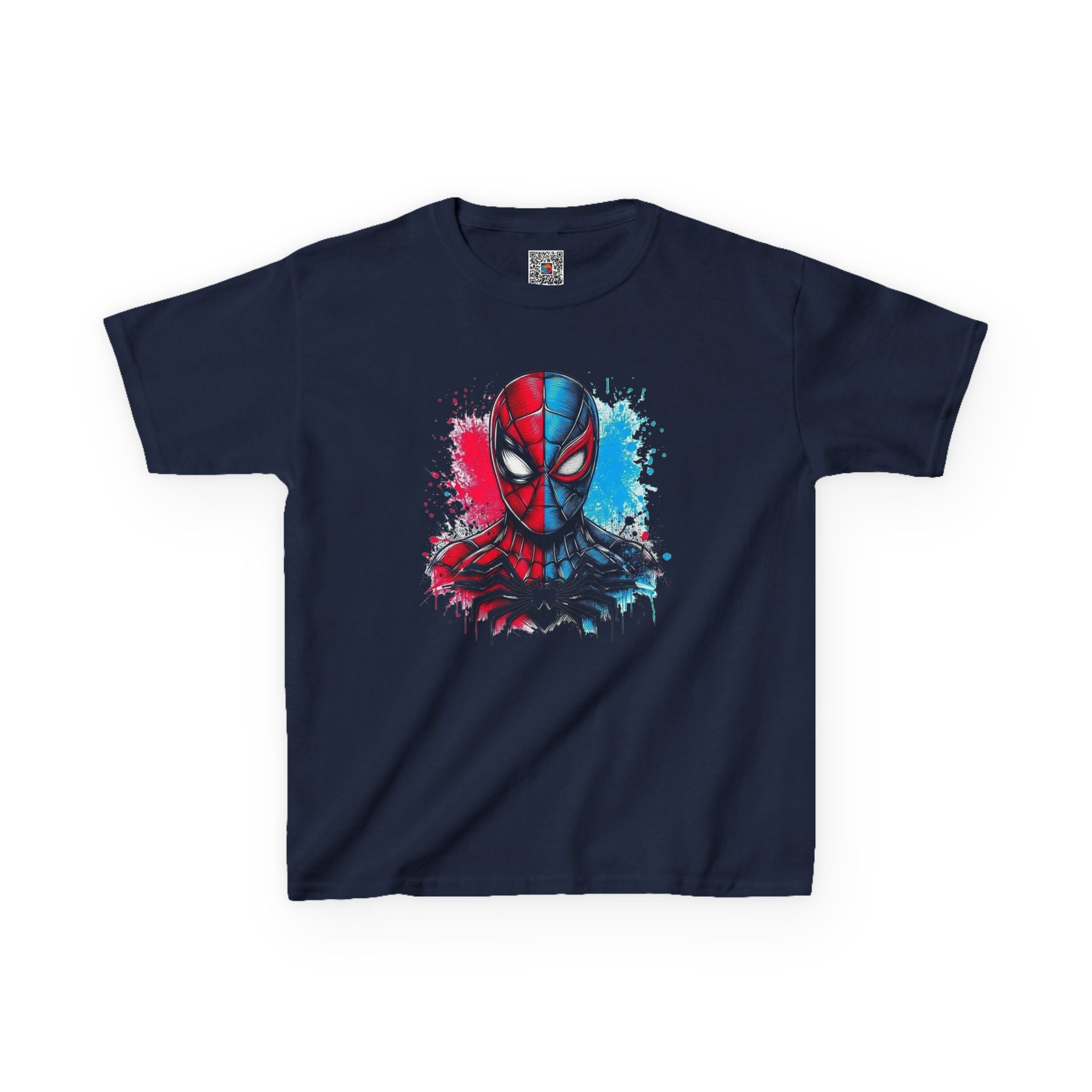 Red & Blue Web-Slinging Hero Youth Tee | Comic-Inspired T-Shirt | Cr8tive Designs
