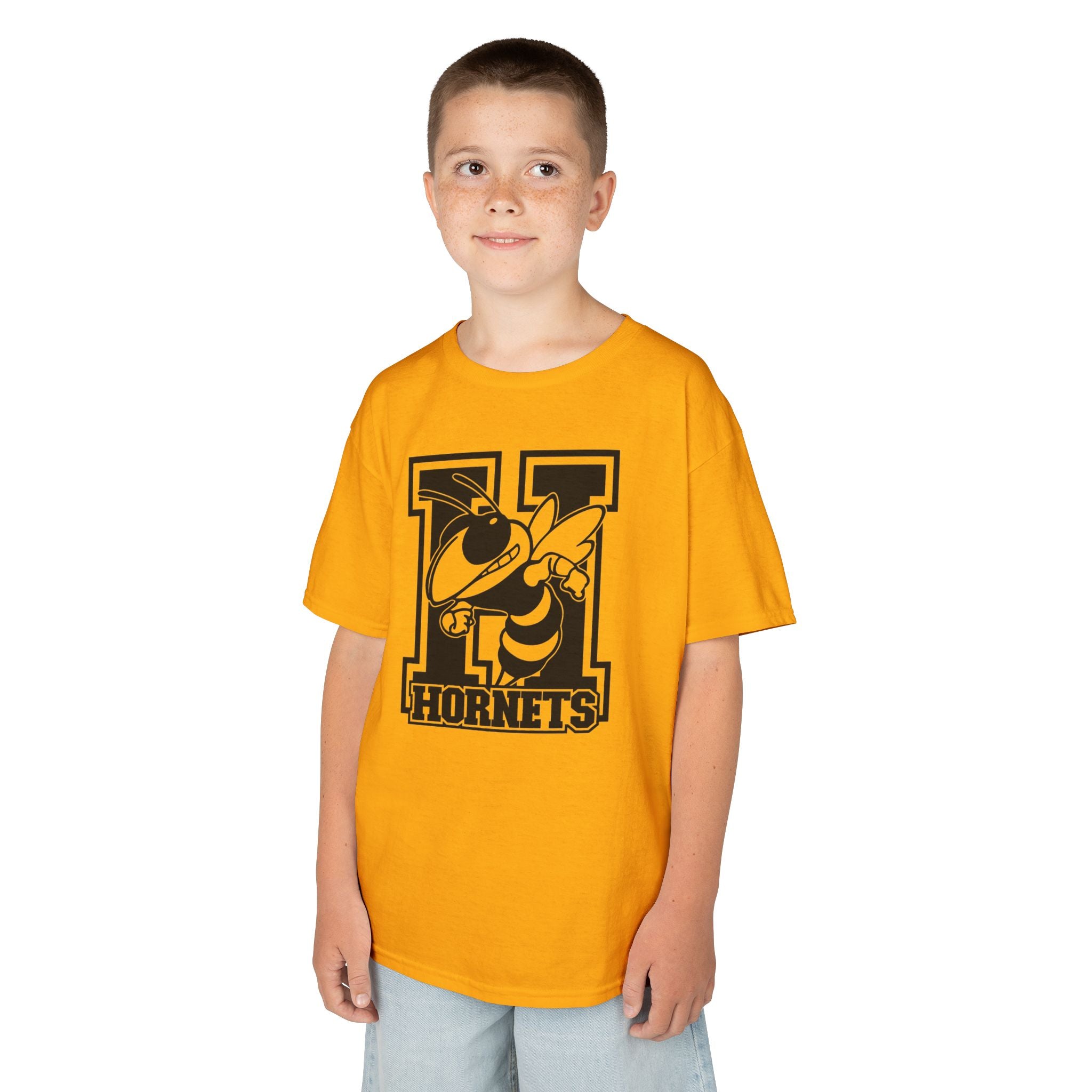 Hornets Letter H Mascot Youth T-Shirt | School Spirit Mascot Tee | Cr8tive Designs