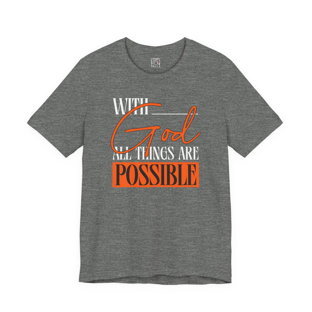 Inspirational 'With God All Things Are Possible' Graphic Tee| Cr8tive Designs