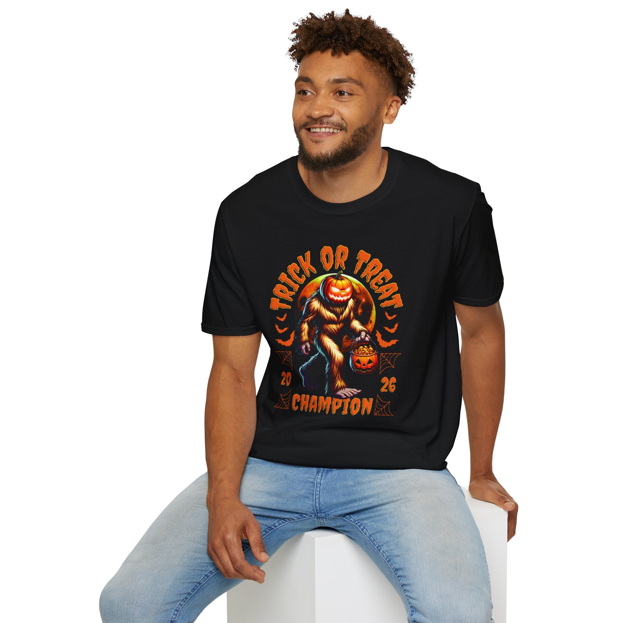 Halloween Trick or Treat T-Shirt | Jack-o'-Lantern Champion Tee | Cr8tive Designs