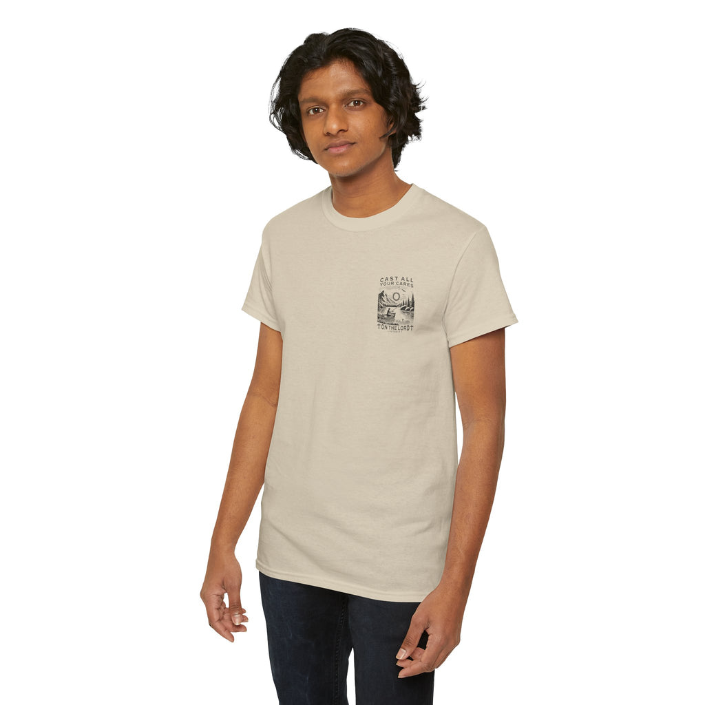 Cast All Your Cares T-Shirt — Faith-Inspired Outdoor Graphic Tee