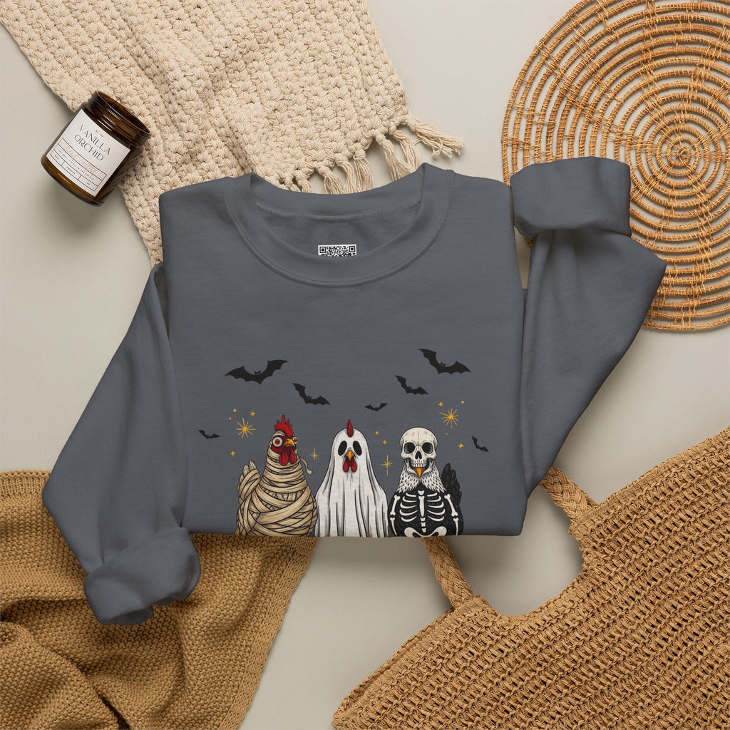 Halloween Chicken Costume Sweatshirt | Funny Spooky Season Crewneck | Cr8tive Designs