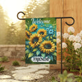 Welcome Friends Sunflower Garden Flag | Floral Garden Decor | Cr8tive Designs