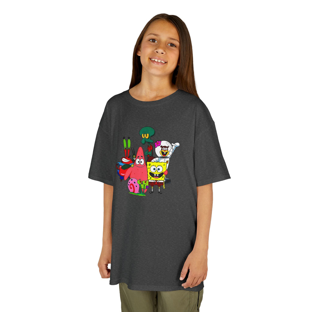 SpongeBob & Friends Youth Tee | Colorful Bikini Bottom Character T-Shirt | Cr8tive Designs