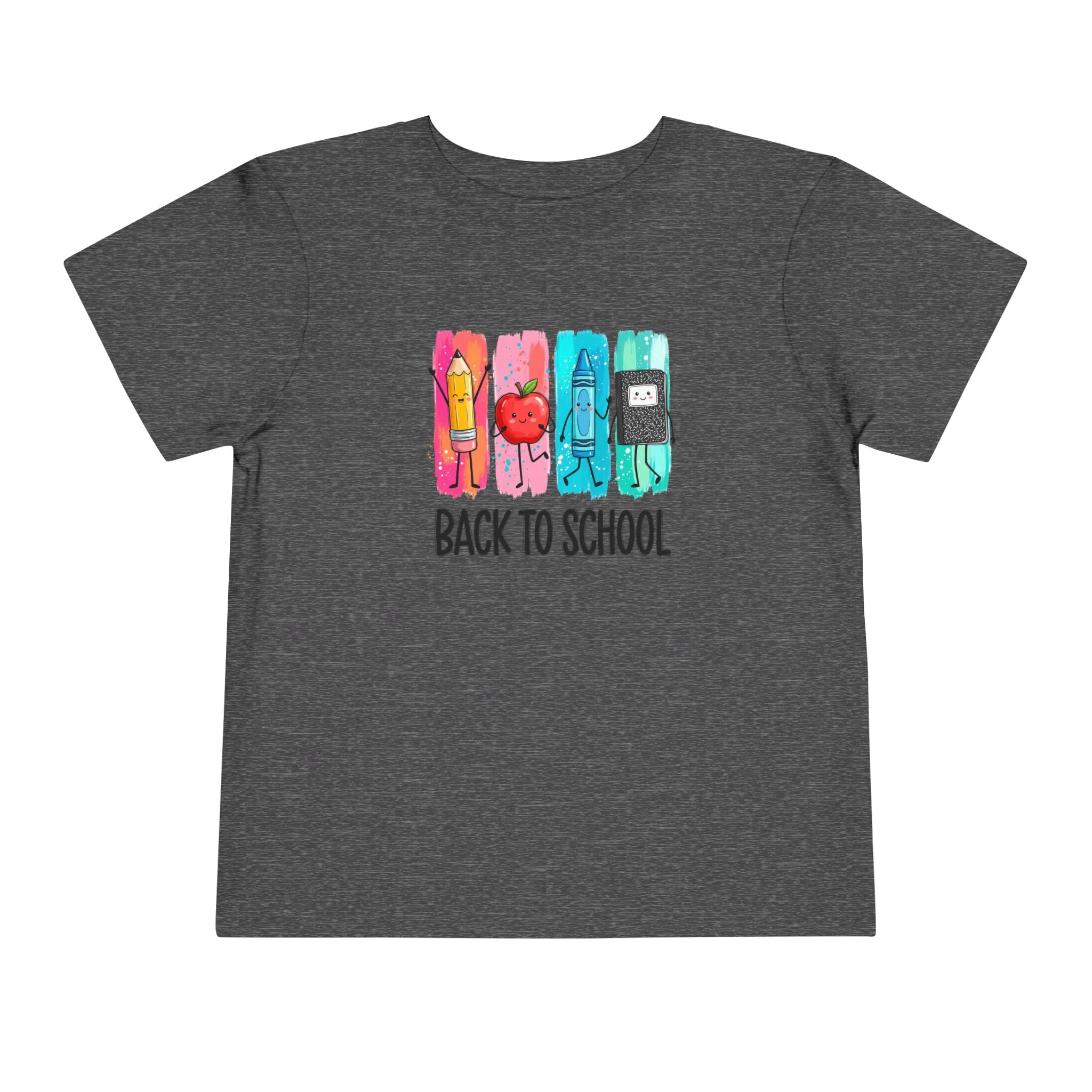 Back-to-School Buddies Toddler Tee | Colorful School Supplies T-Shirt | Cr8tive Designs