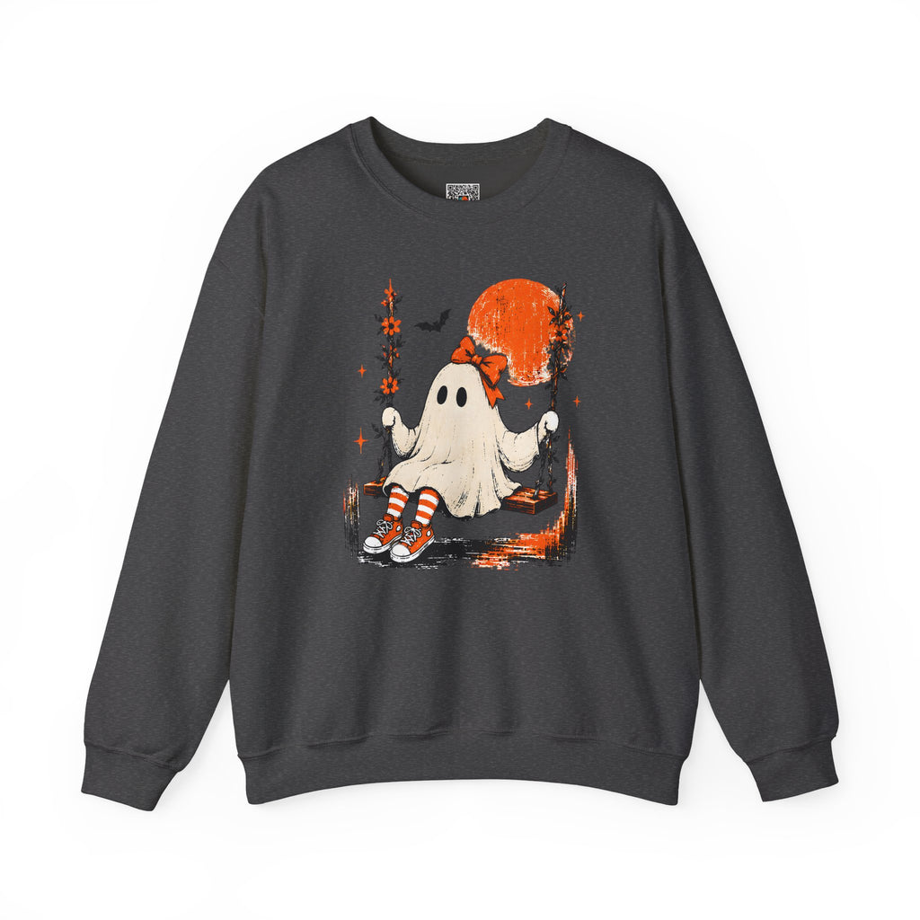 Vintage Swing Ghost Sweater| Cute Autumn Halloween Crewneck Sweater | Cr8tive Designs
