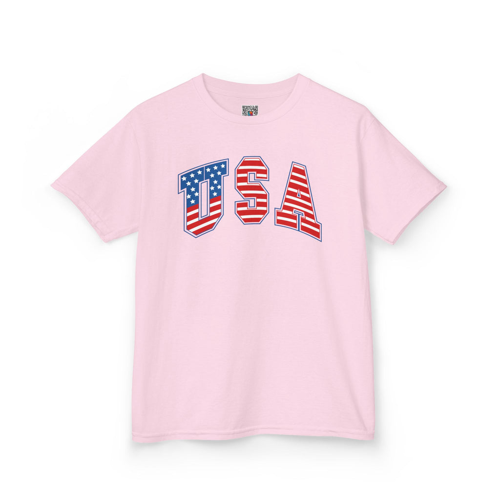 Kids USA Flag Tee | Patriotic Front and Back Design | Cr8tive Designs