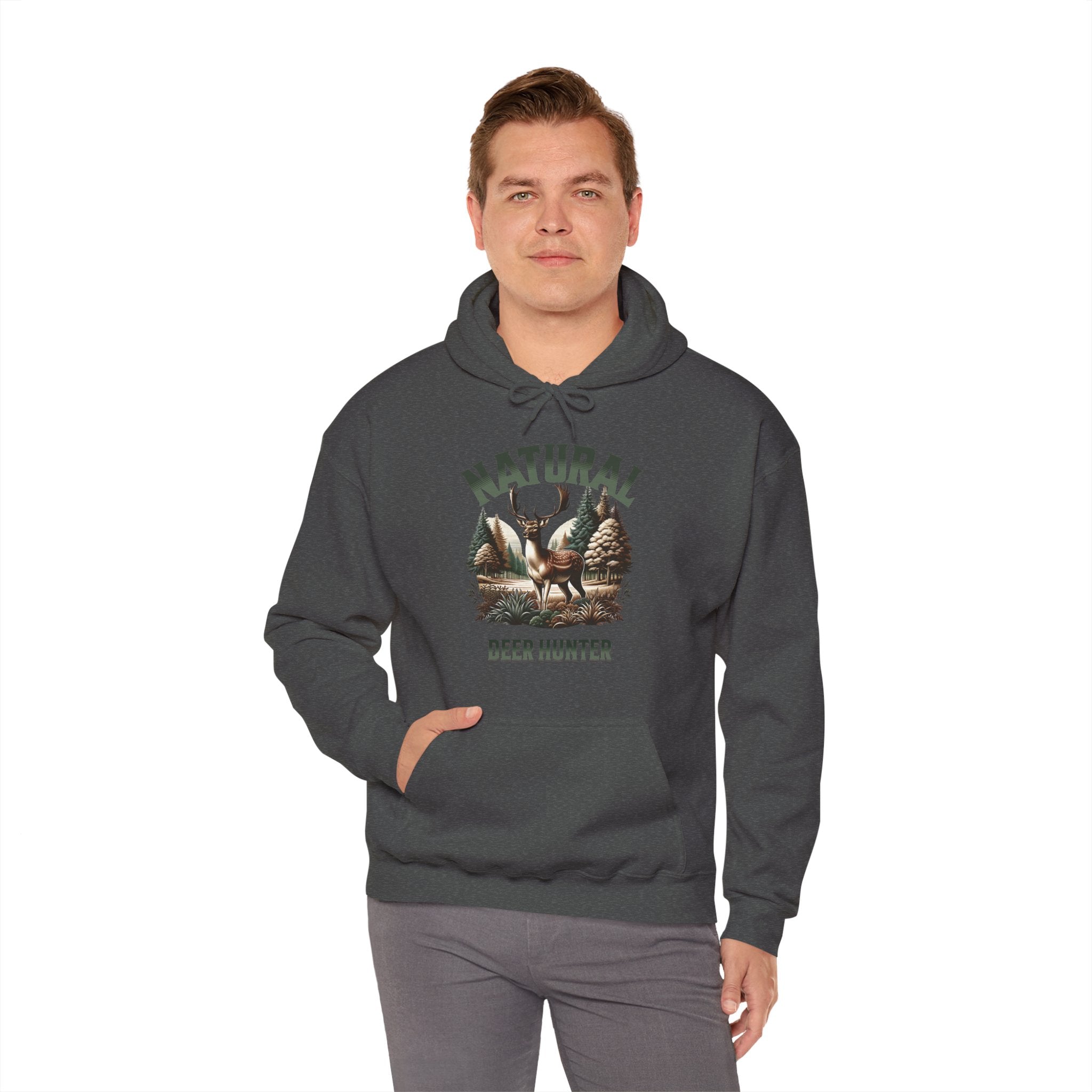 Natural Deer Hunter Hoodie | Woodland Wildlife & Hunting Design | Cr8tive Designs