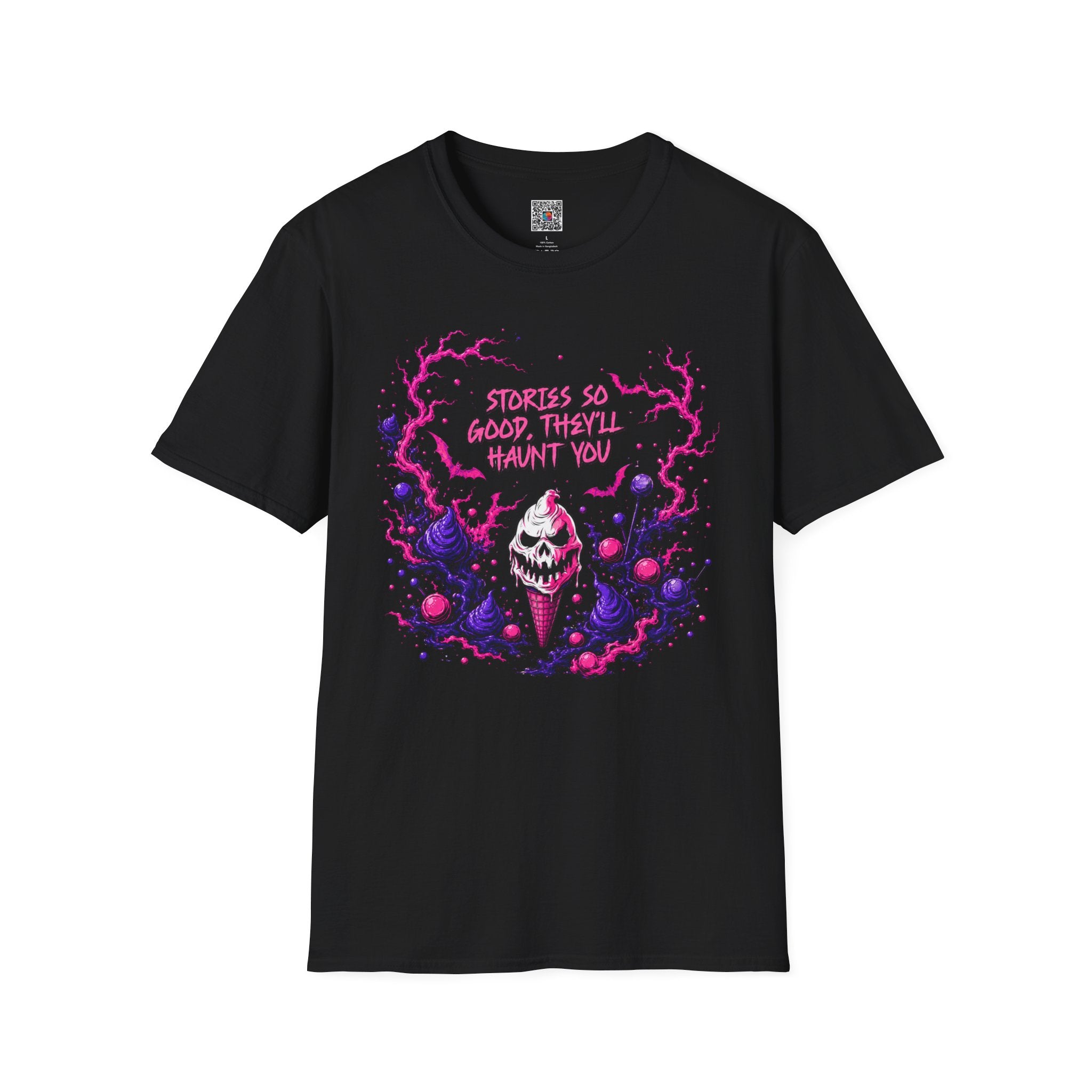 Haunted Stories T‑Shirt | "Stories So Good They'll Haunt You" Horror Graphic Tee | Cr8tive Designs