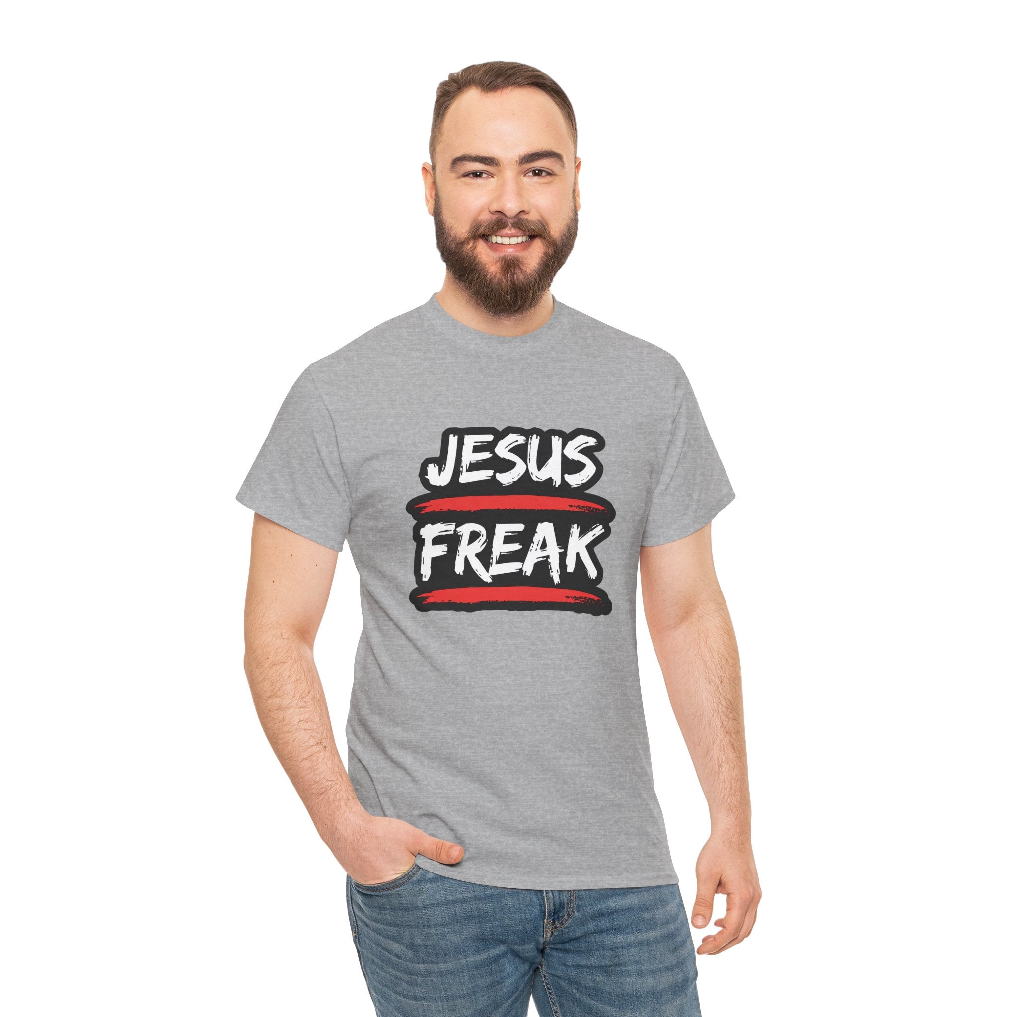 Jesus Freak Tshirt with Red Brushstroke