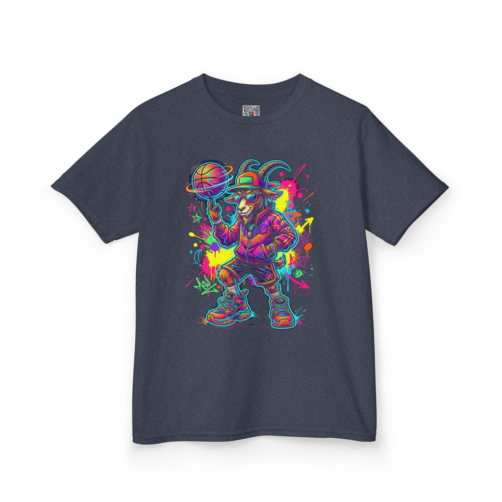 Kids Basketball Player Neon Splash T-Shirt | Cr8tive Designs