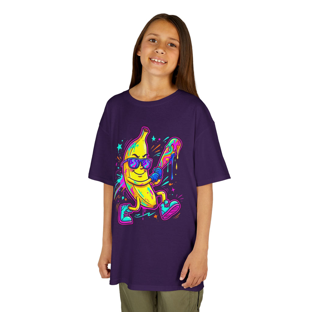 Kids T-Shirt | Neon Skateboarding Banana Graphic Tee | Cr8tive Designs