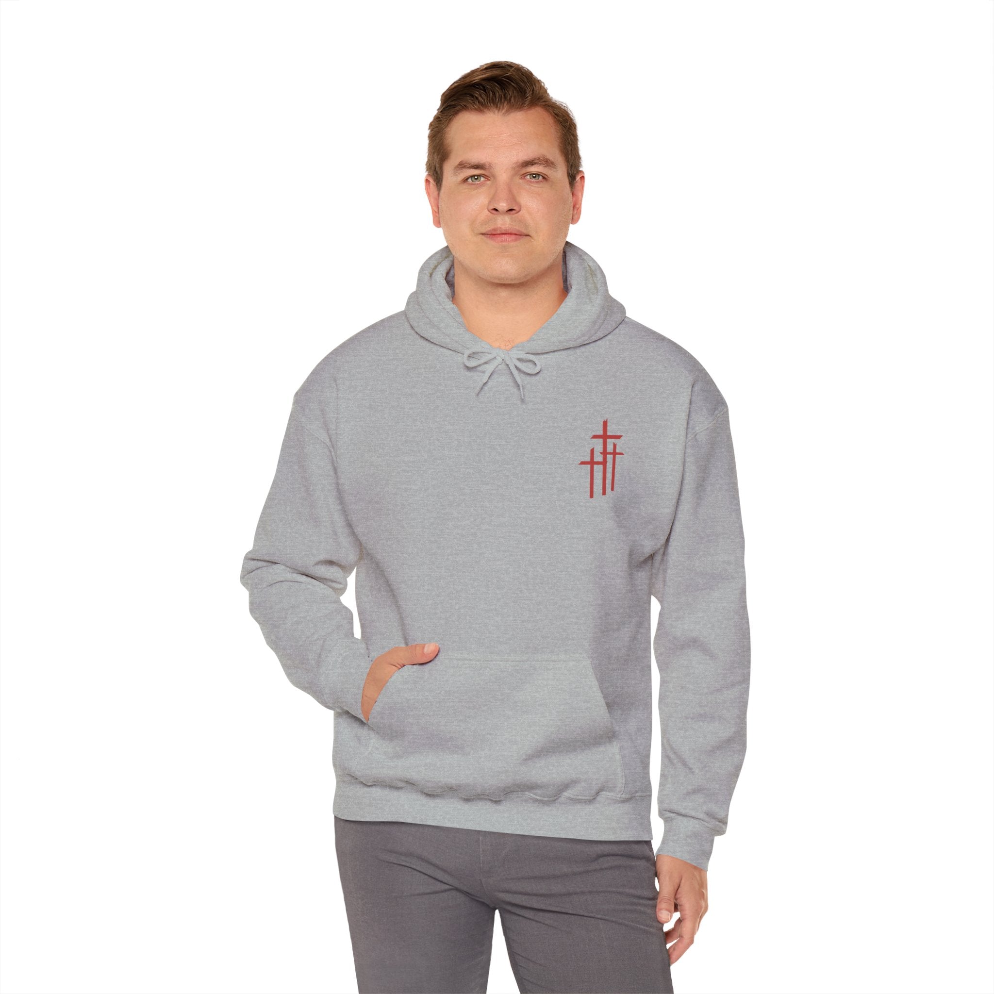 King of Kings Hoodie — Red Crown Graphic Religious Pullover