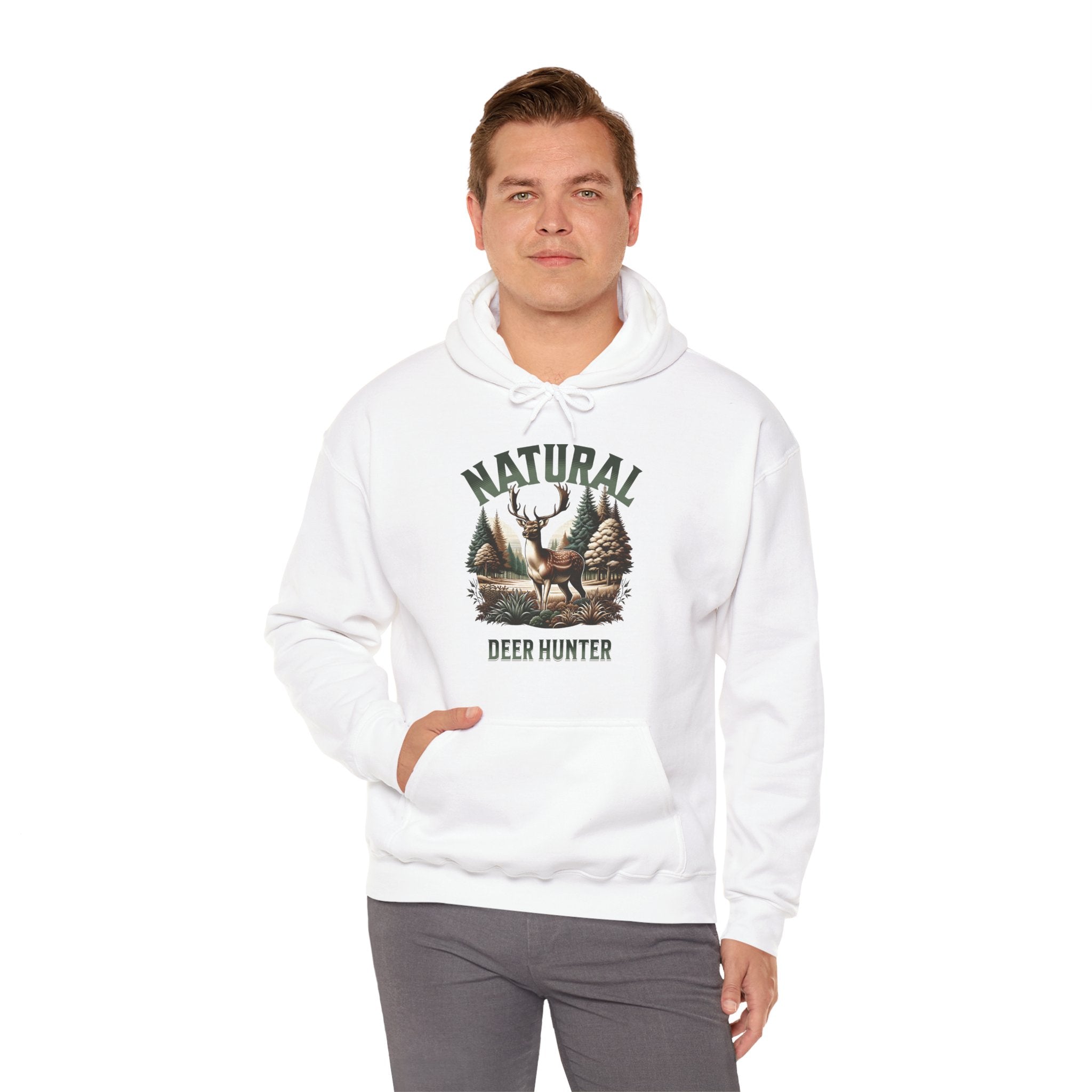 Natural Deer Hunter Hoodie | Woodland Wildlife & Hunting Design | Cr8tive Designs