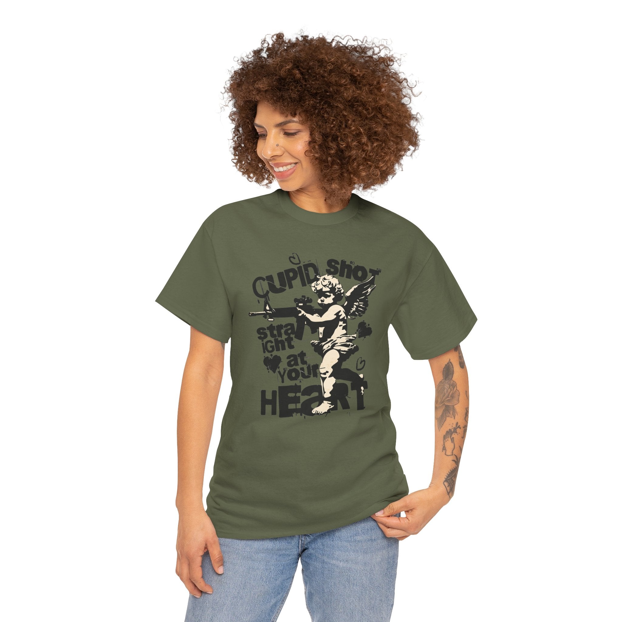 Cupid Shot Straight at Your Heart | Vintage Cupid Tshirt | Cr8tive Designs