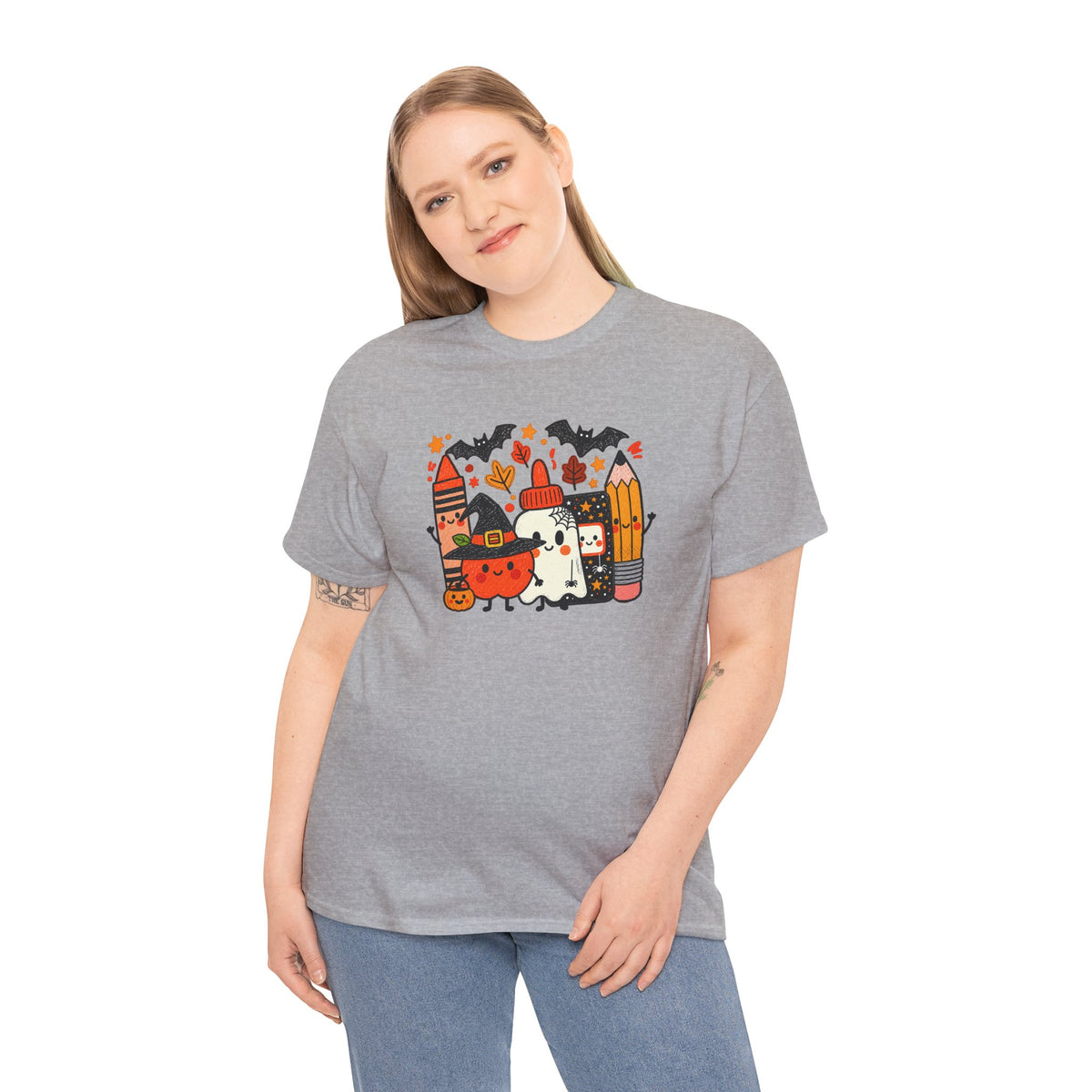 Spooky School Supplies T-Shirt | Cute Halloween Teacher & Student Graphic Tee | Cr8tive Designs